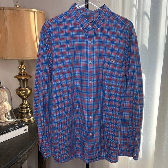 Vineyard Vines‎ by Shep & Ian Men’s Classic Fit Check Tucker Shirt Size XL - Picture 1 of 6